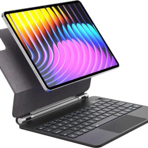 Magic Style Keyboard case for Xiaomi Mi Pad 8/7/7 Pro (11.2")-2026/2025/2024 with 7-Colors Backlit & Multi Touch Trackpad, Magnetic Floating Cantilever Stand (RTSY)